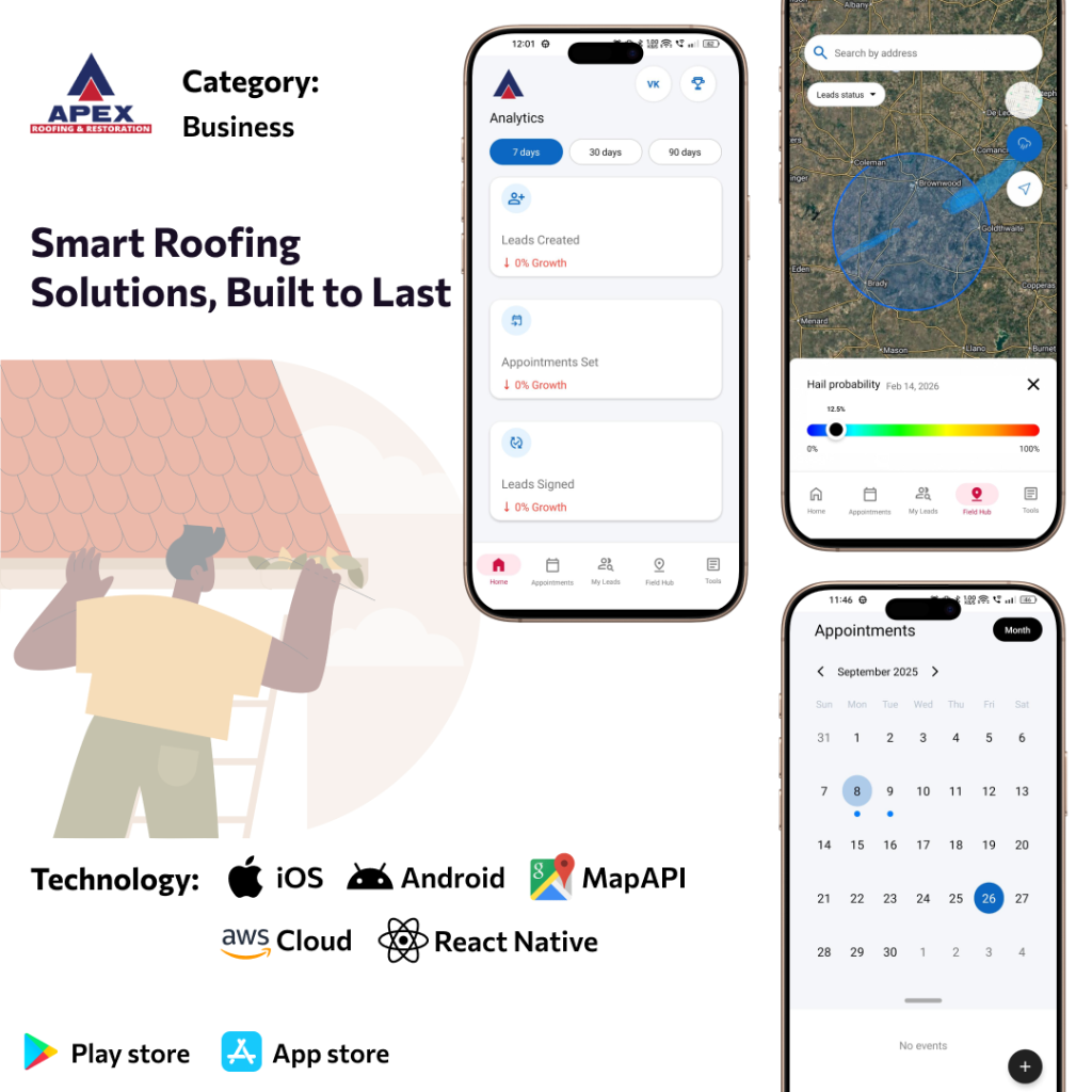 Apex - Roofing & Restoration product interface