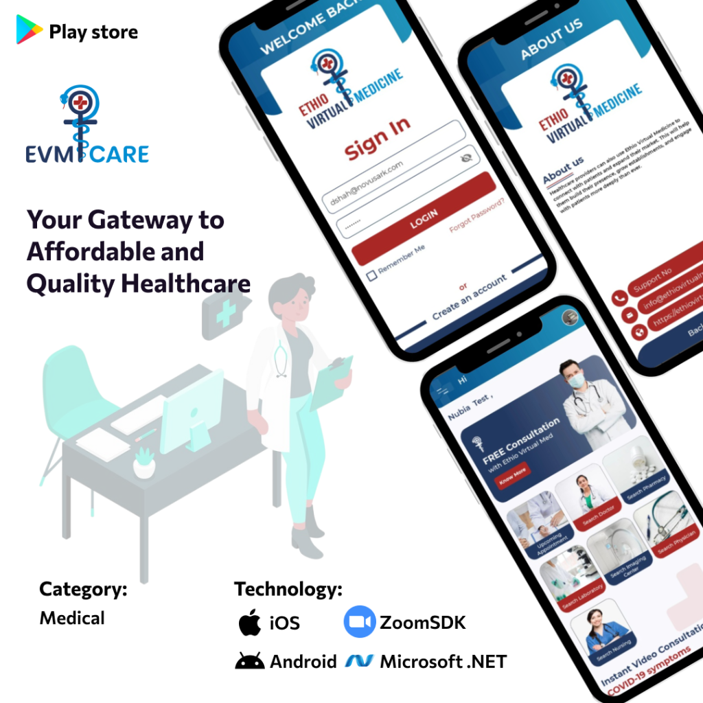 EVM Care product interface