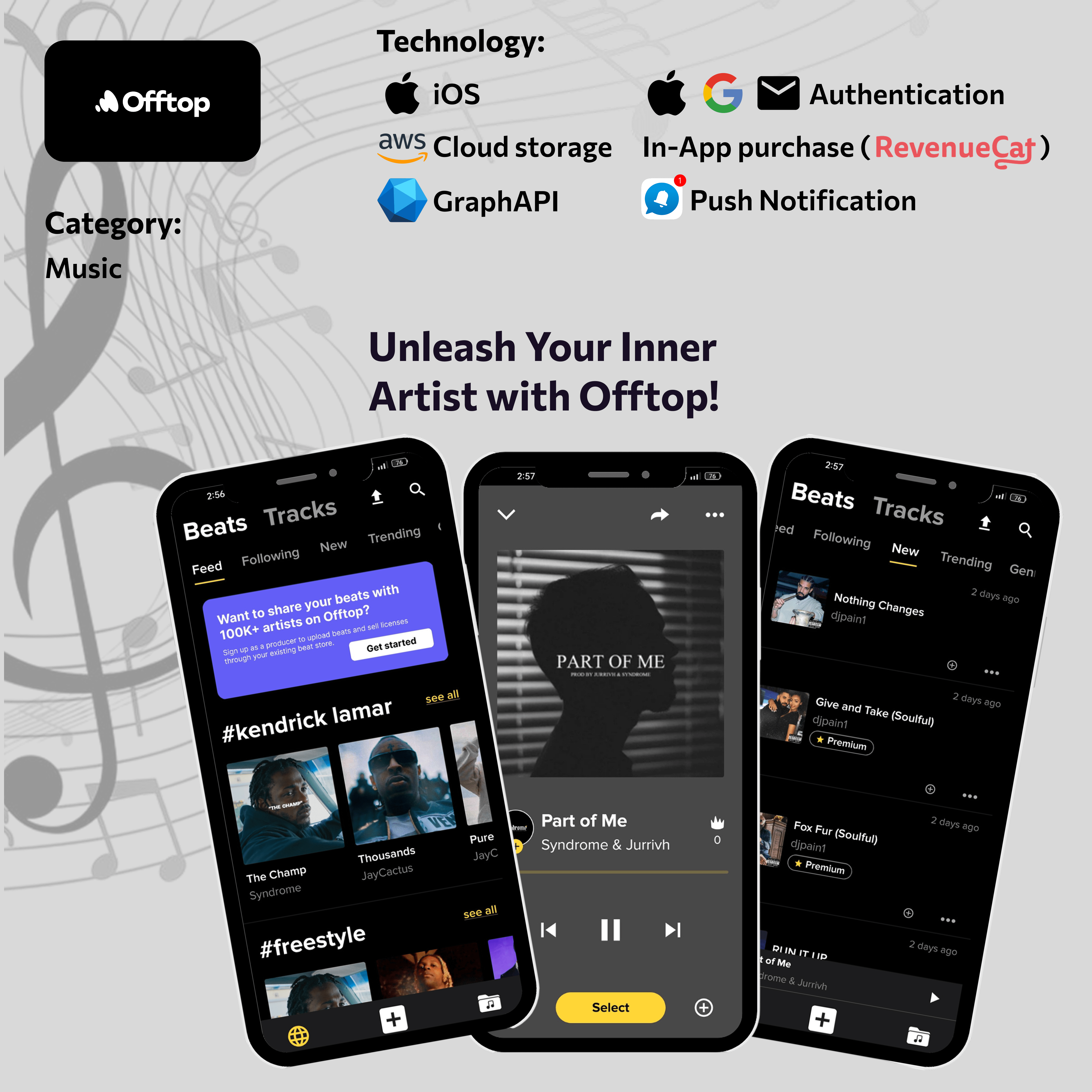 Offtop product interface